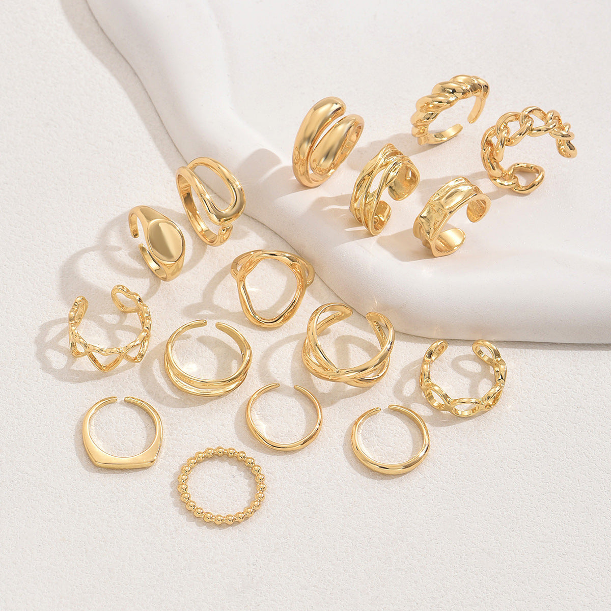 ENVYOU Chunky Rings Set
