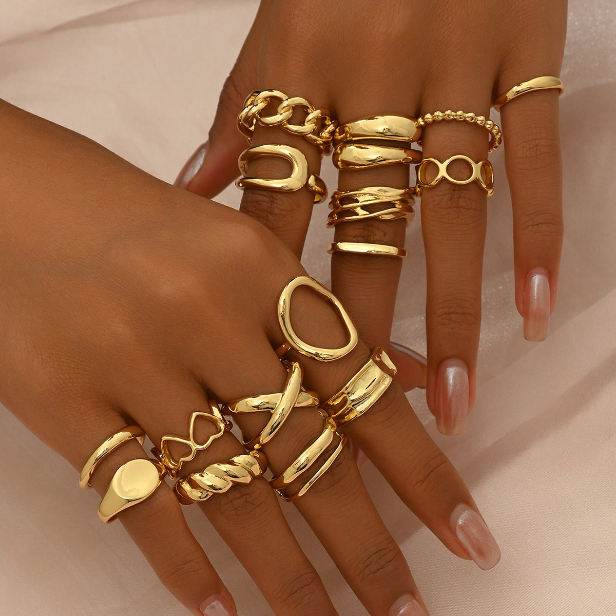 ENVYOU Chunky Rings Set