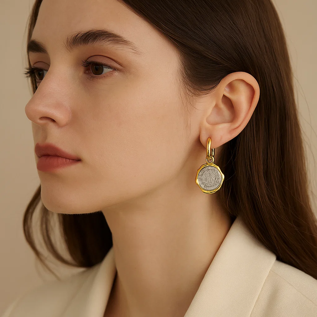 ENVYOU Lucky Coin Earrings