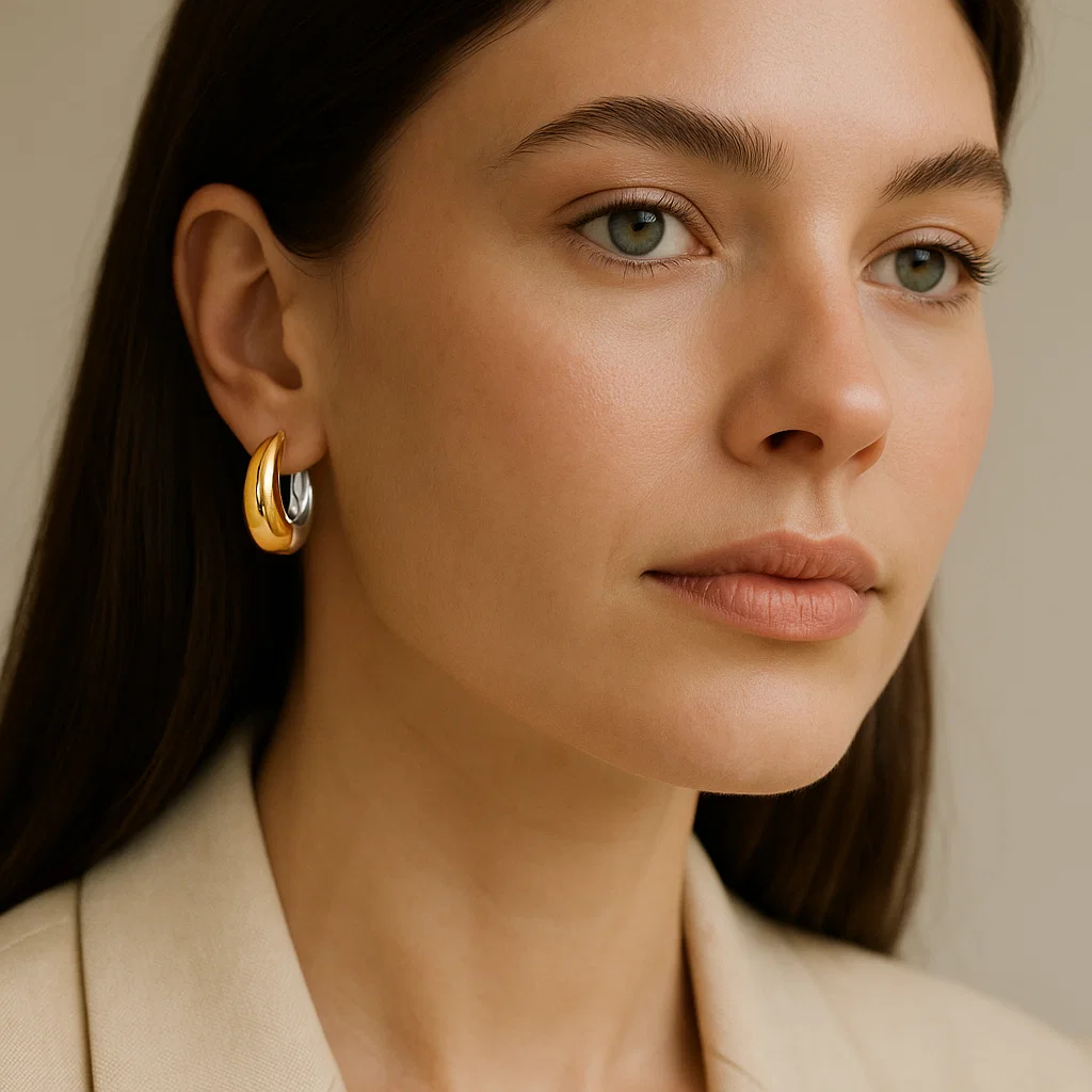 ENVYOU Mixed Metal Earrings