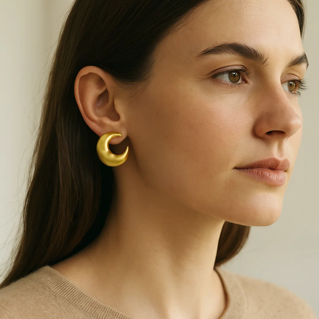 ENVYOU Chunky Moon Earrings