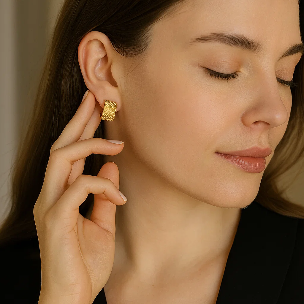 ENVYOU C-shaped Stud Earrings