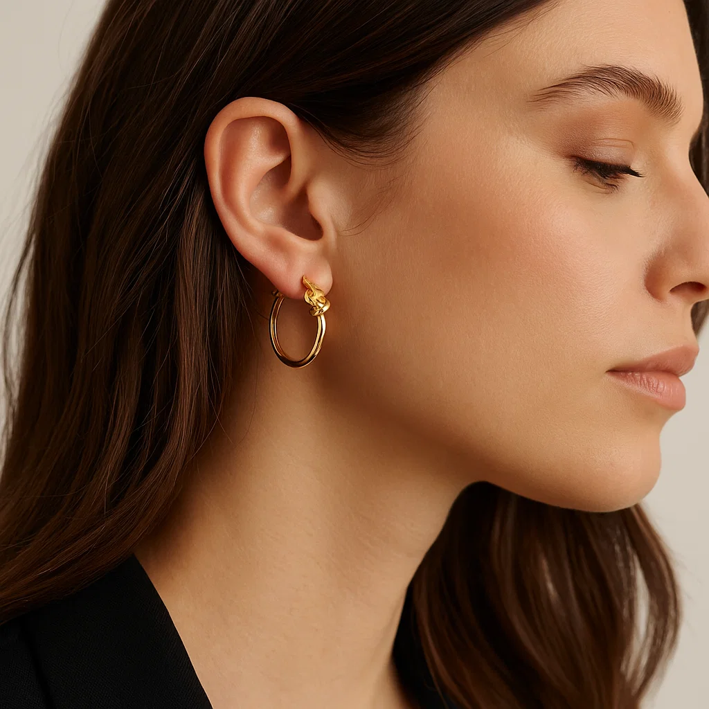 ENVYOU Knot Hoop Earrings