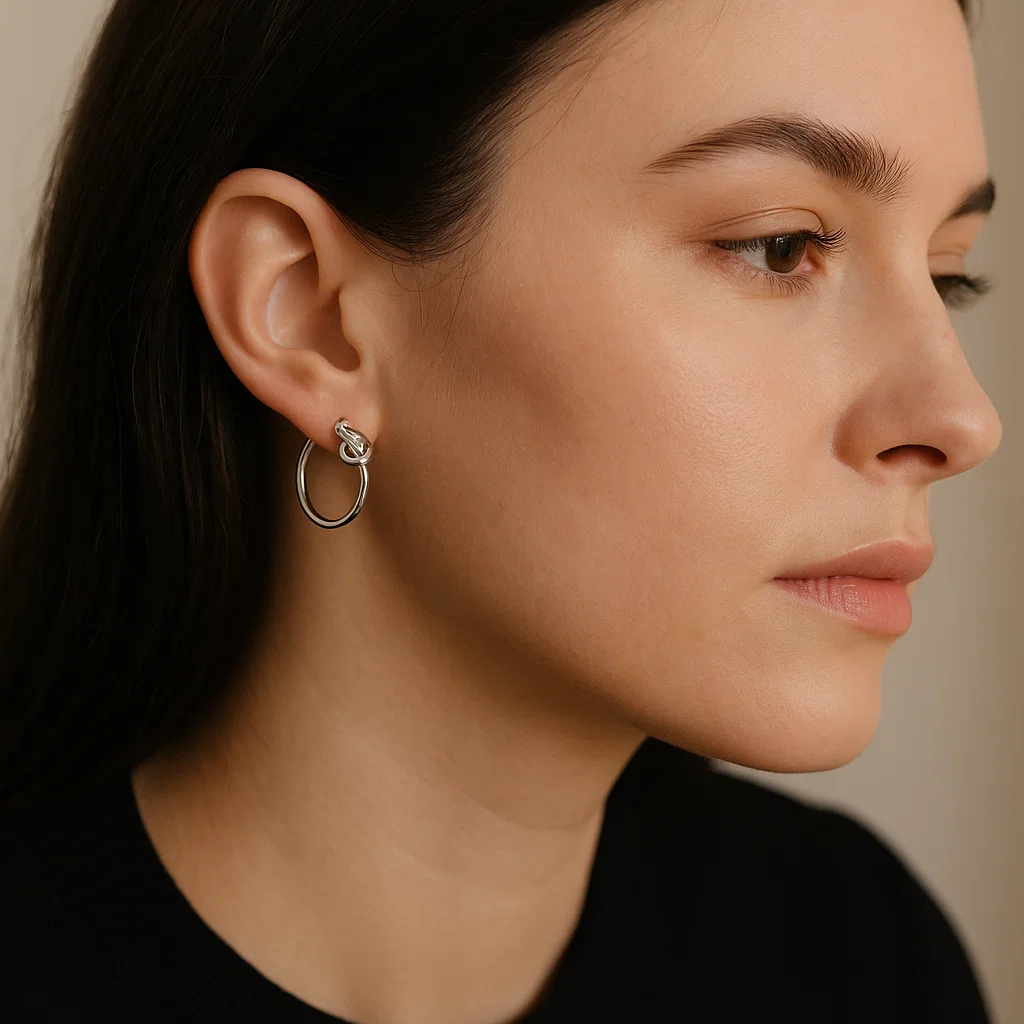 ENVYOU Knot Hoop Earrings