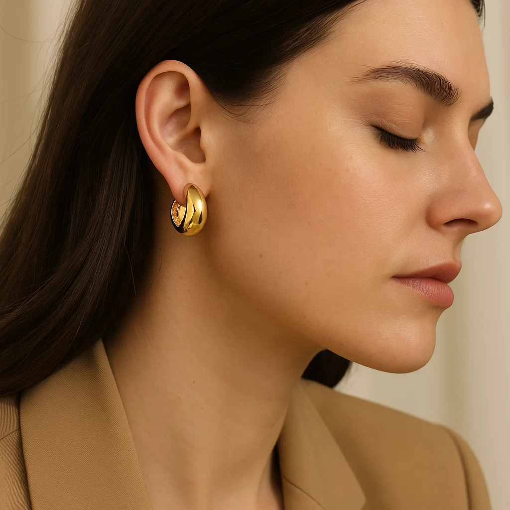 ENVYOU Teardrop Hoop Earrings