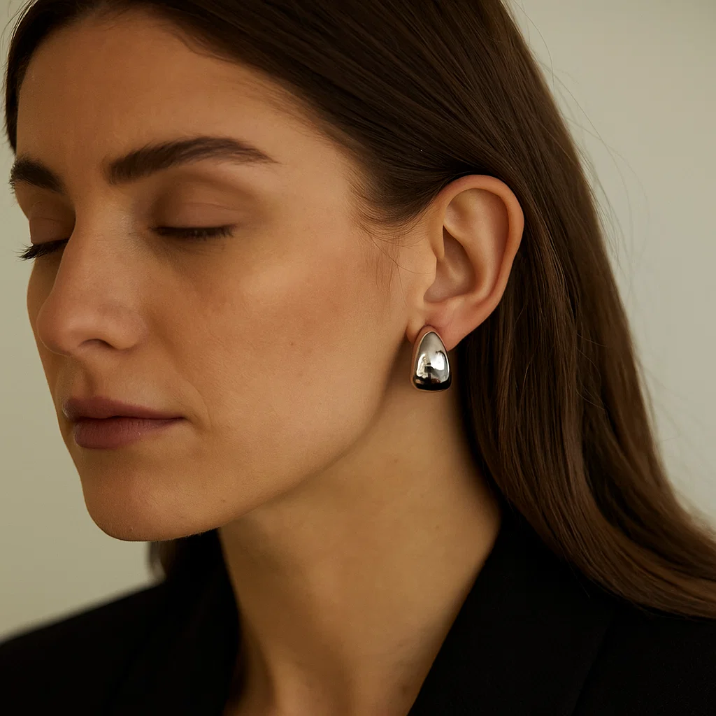 ENVYOU Teardrop Hoop Earrings