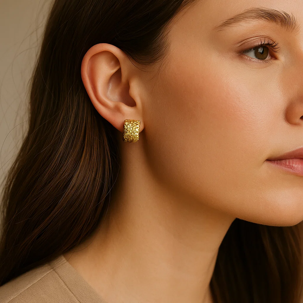 ENVYOU Chunky Hammered Earrings