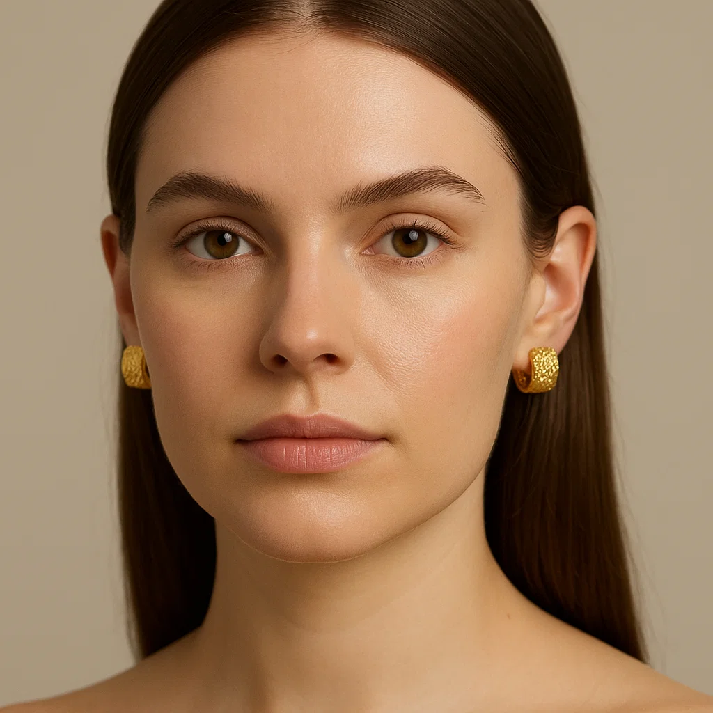 ENVYOU Chunky Hammered Earrings