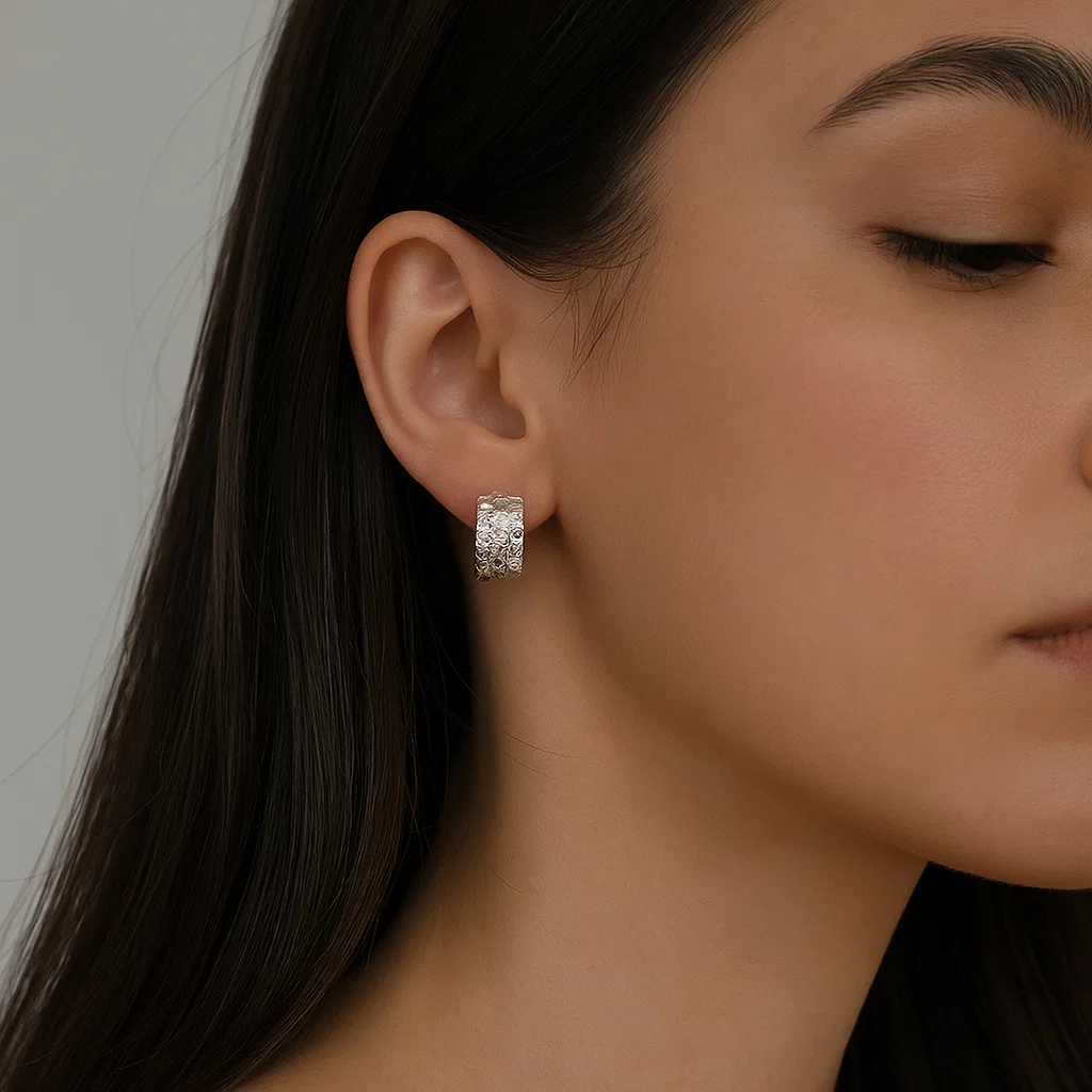 ENVYOU Chunky Hammered Earrings