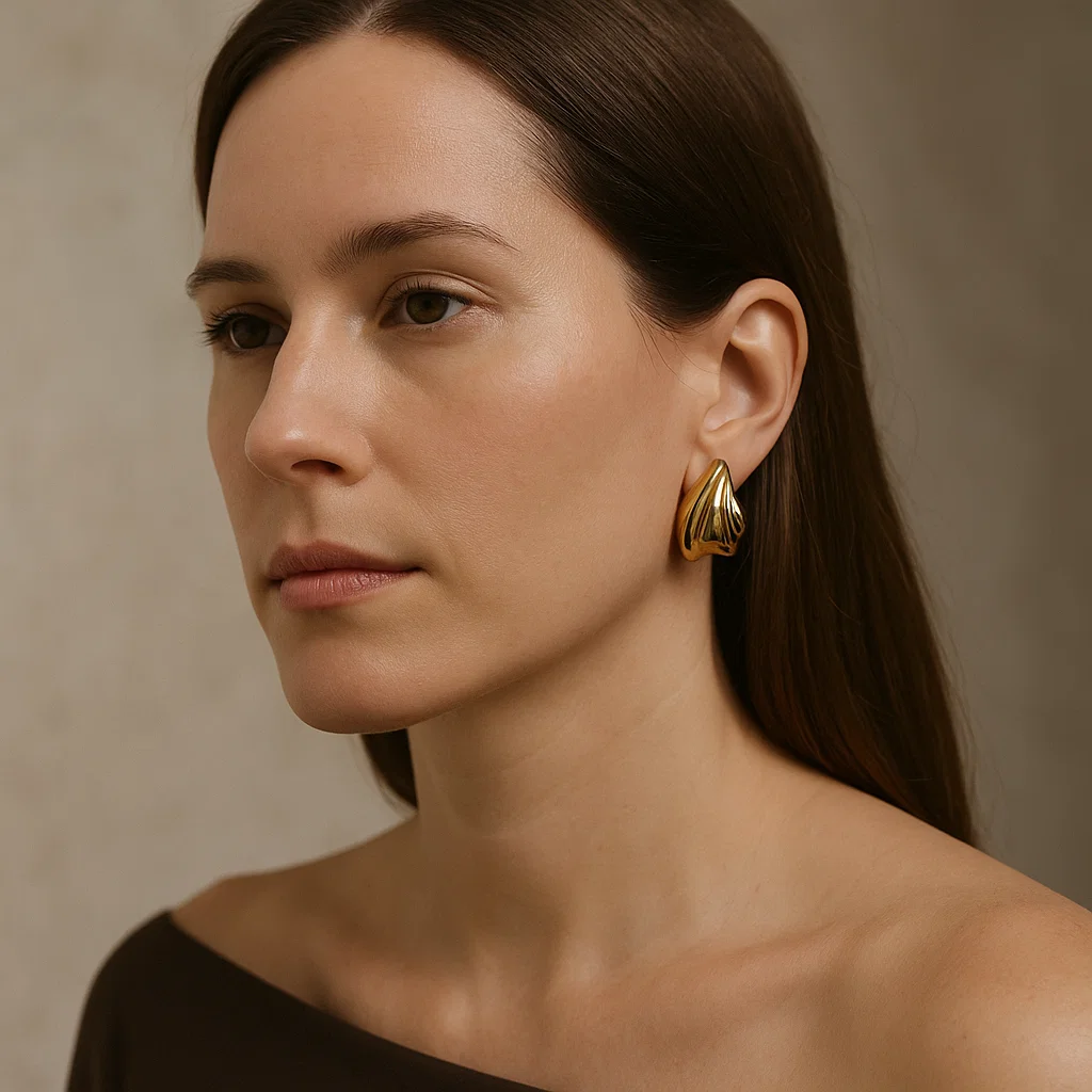 ENVYOU Chunky Irregular Stud Earrings