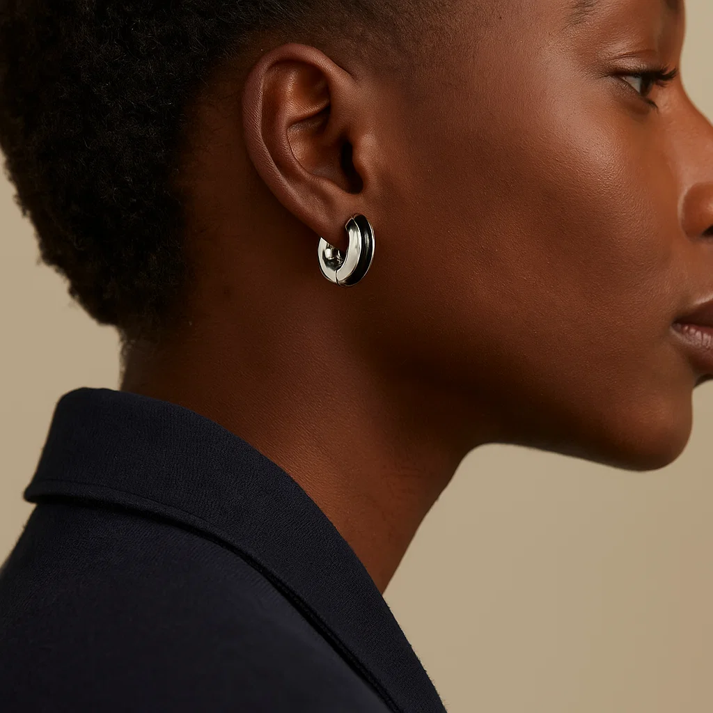ENVYOU Chunky Hoop Earrings