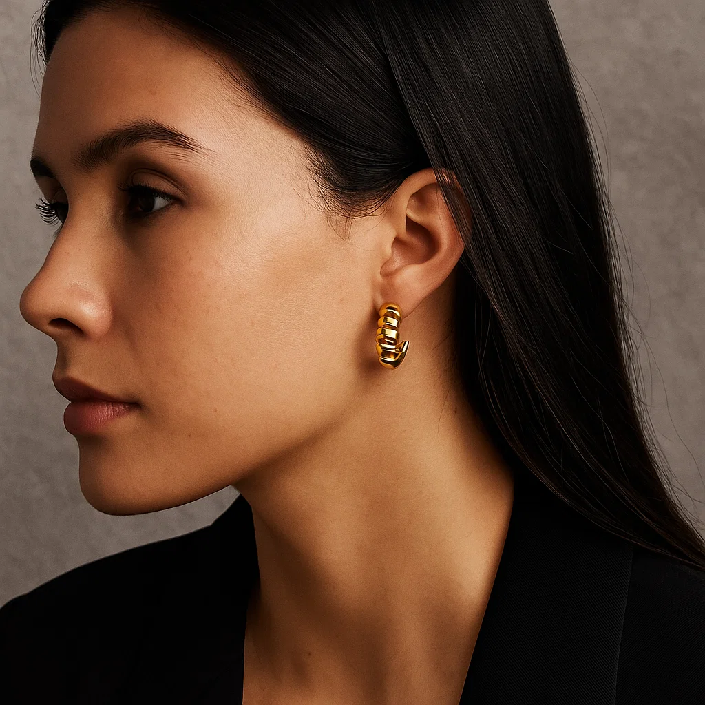 ENVYOU Irregular Twisted Stud Earrings