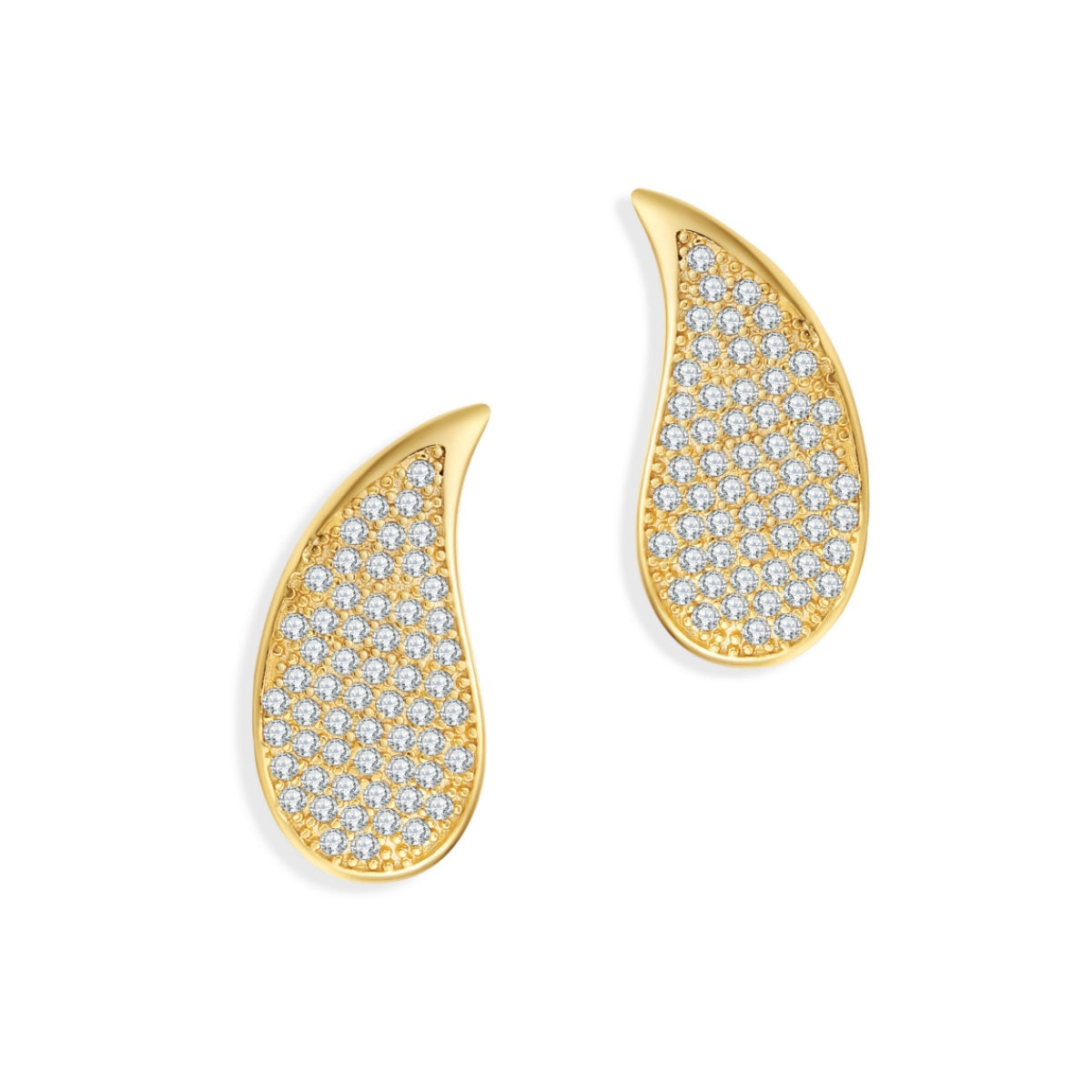 ENVYOU CZ Teardrop Stud Earrings
