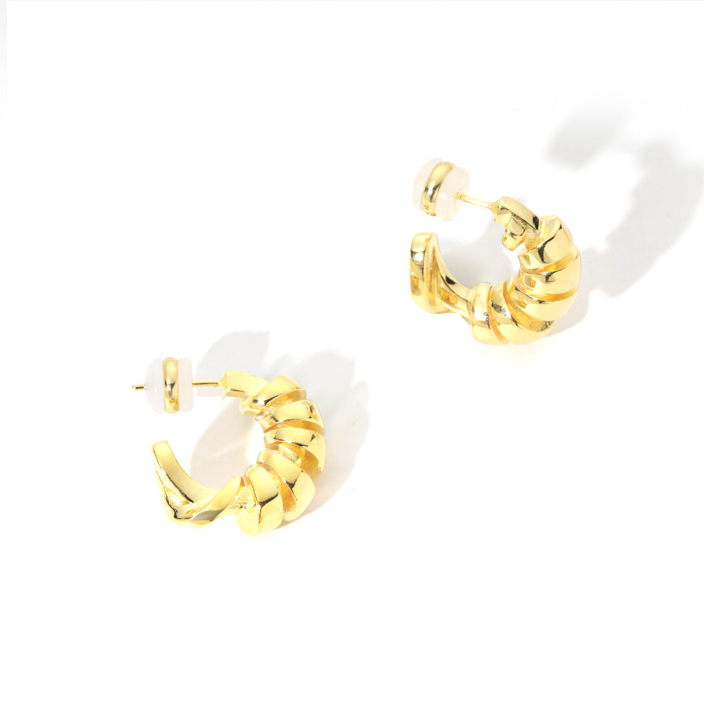 ENVYOU Irregular Twisted Stud Earrings