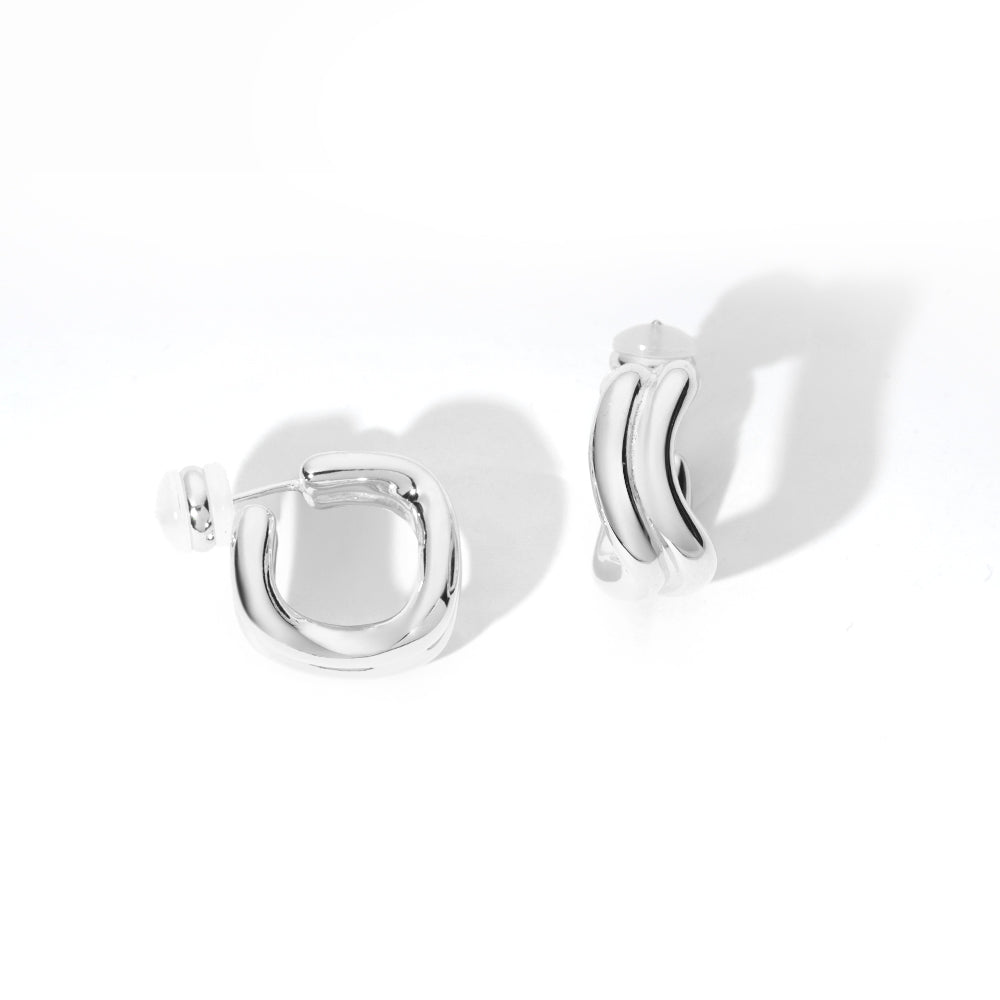 ENVYOU Irregular Ripple Stud Earrings