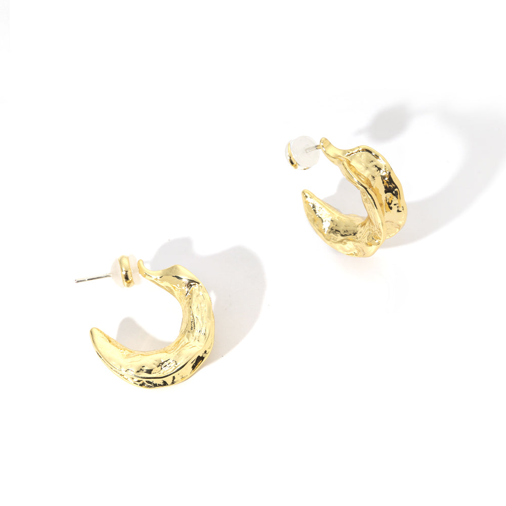 ENVYOU Irregular Hammered Stud Earrings