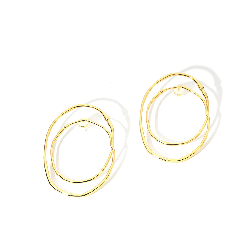 ENVYOU Large Double Hoop Earrings