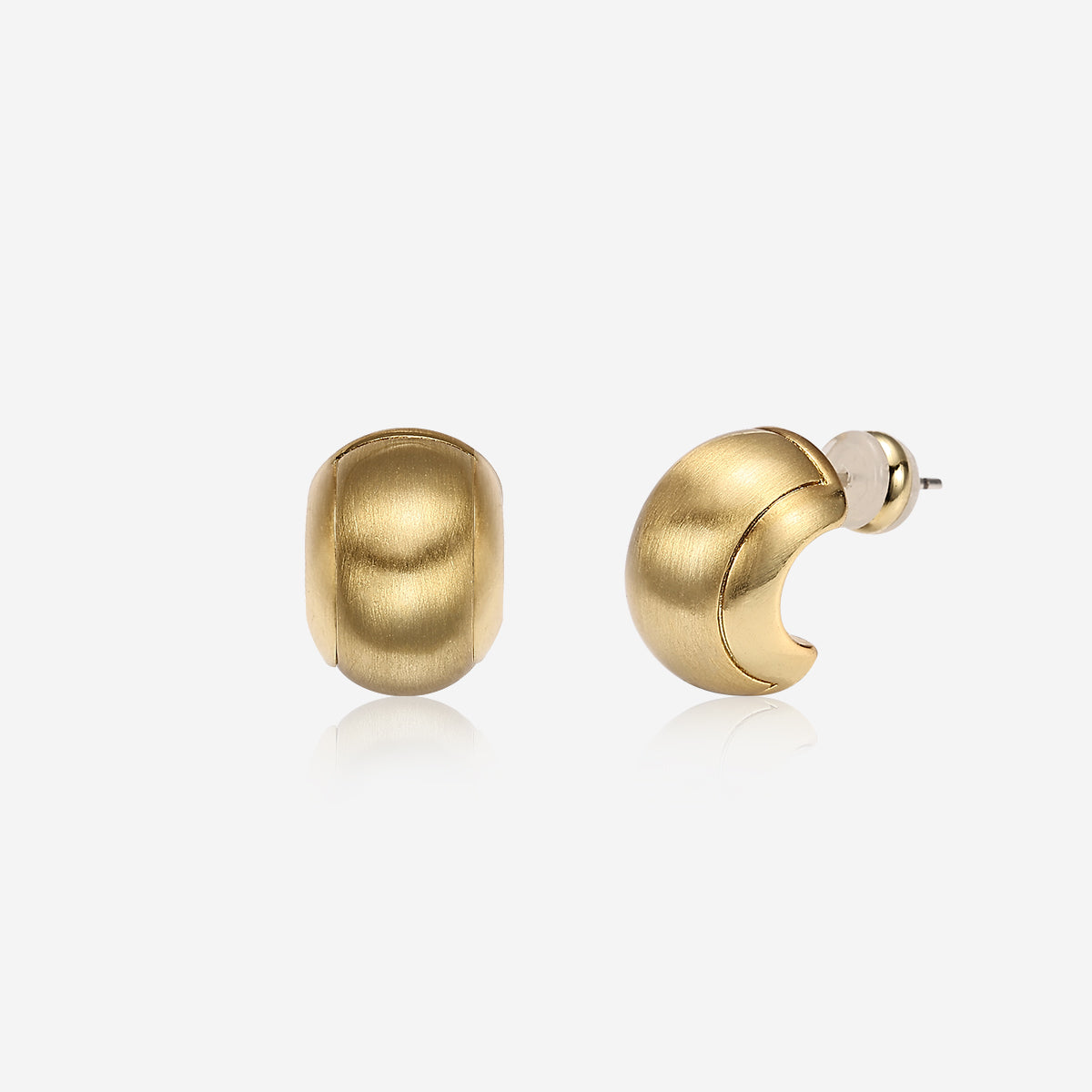 ENVYOU Chunky C-shaped Stud Earrings
