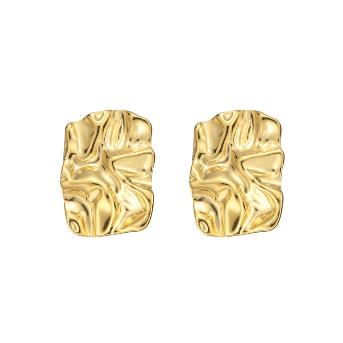 ENVYOU Geometric Rectangle Stud Earrings