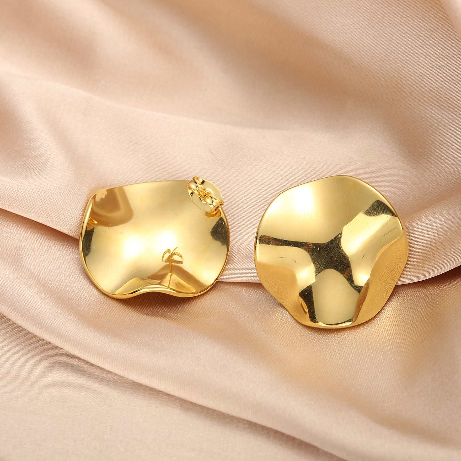 ENVYOU Geometric Round Stud Earrings