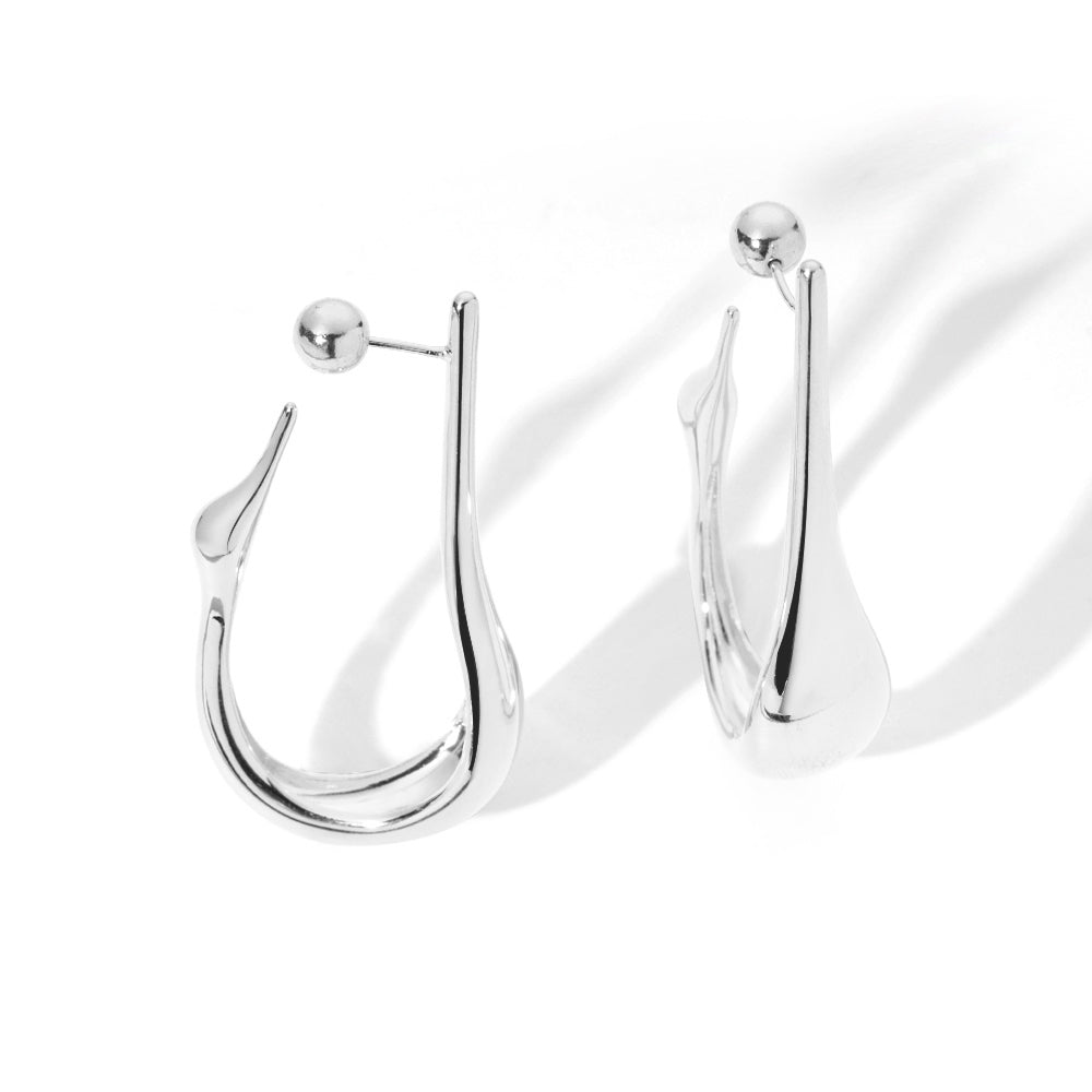 ENVYOU Irregularly Lined Stud Earrings