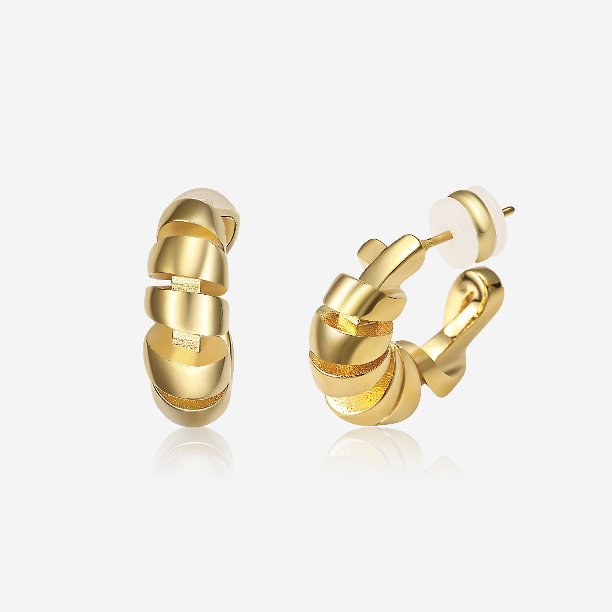 ENVYOU Irregular Twisted Stud Earrings