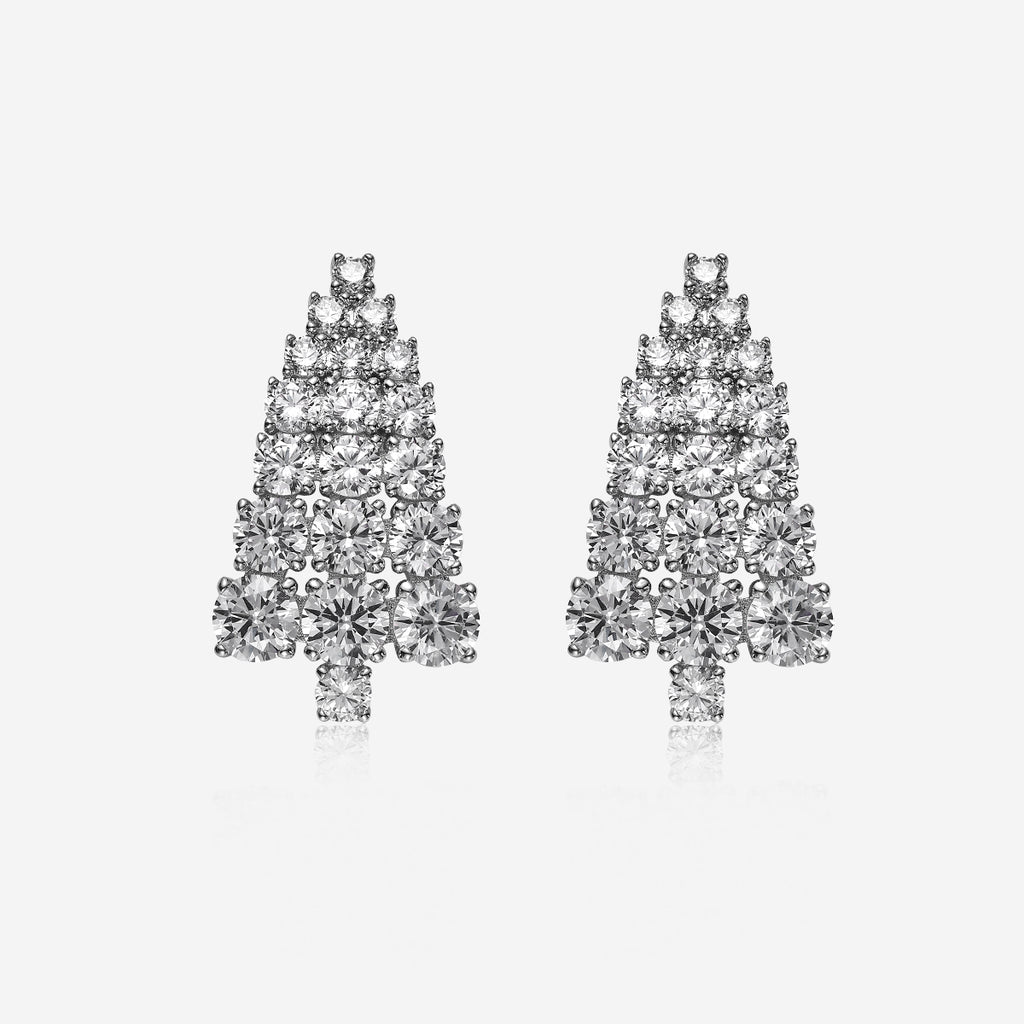ENVYOU V-shaped Zircon Stud Earrings