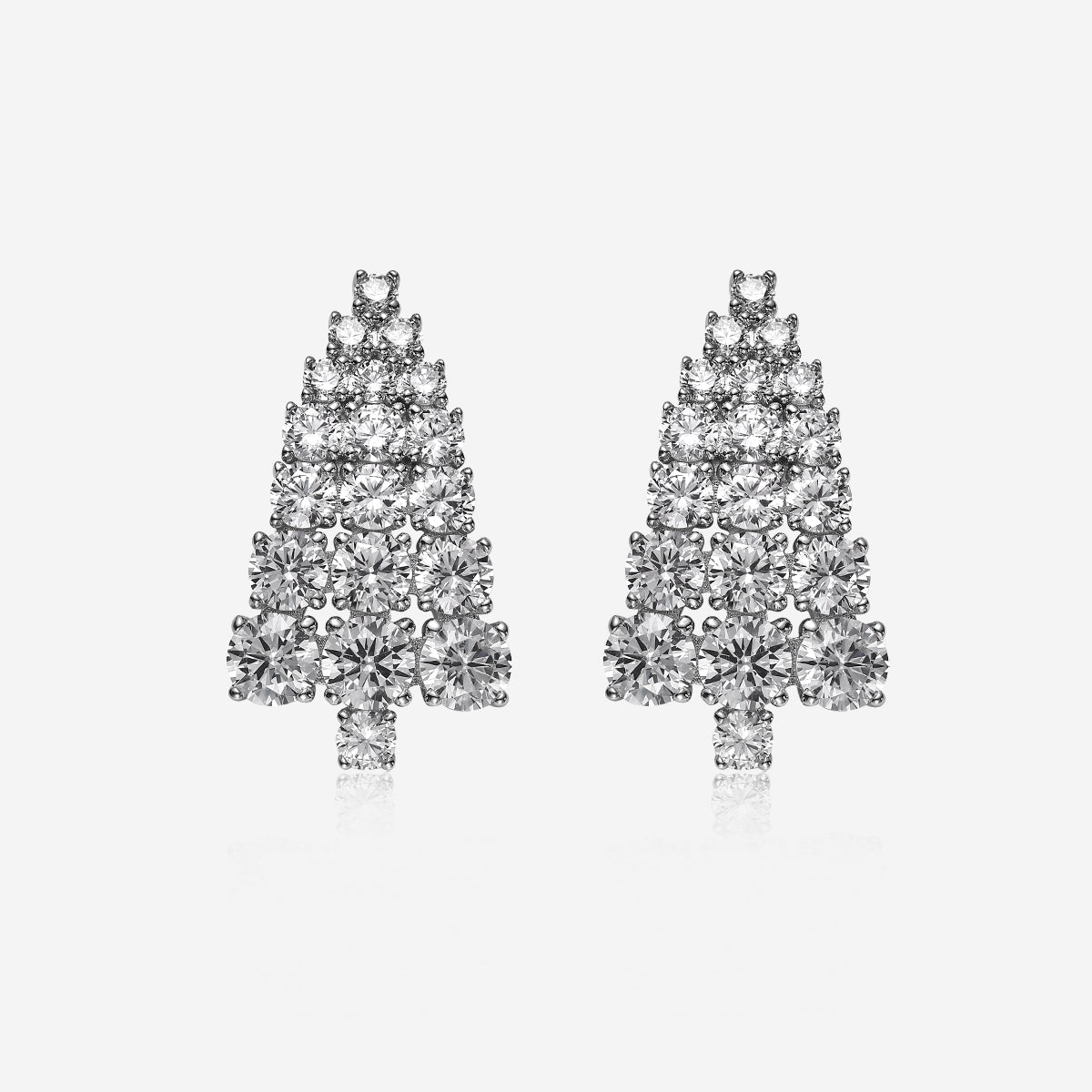 ENVYOU V-shaped Zircon Stud Earrings