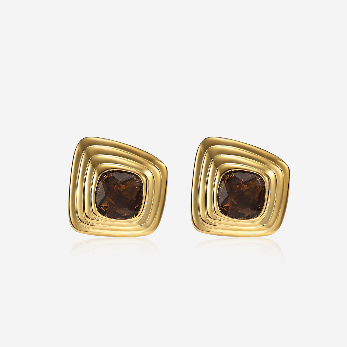 ENVYOU Rectangle Stud Earrings