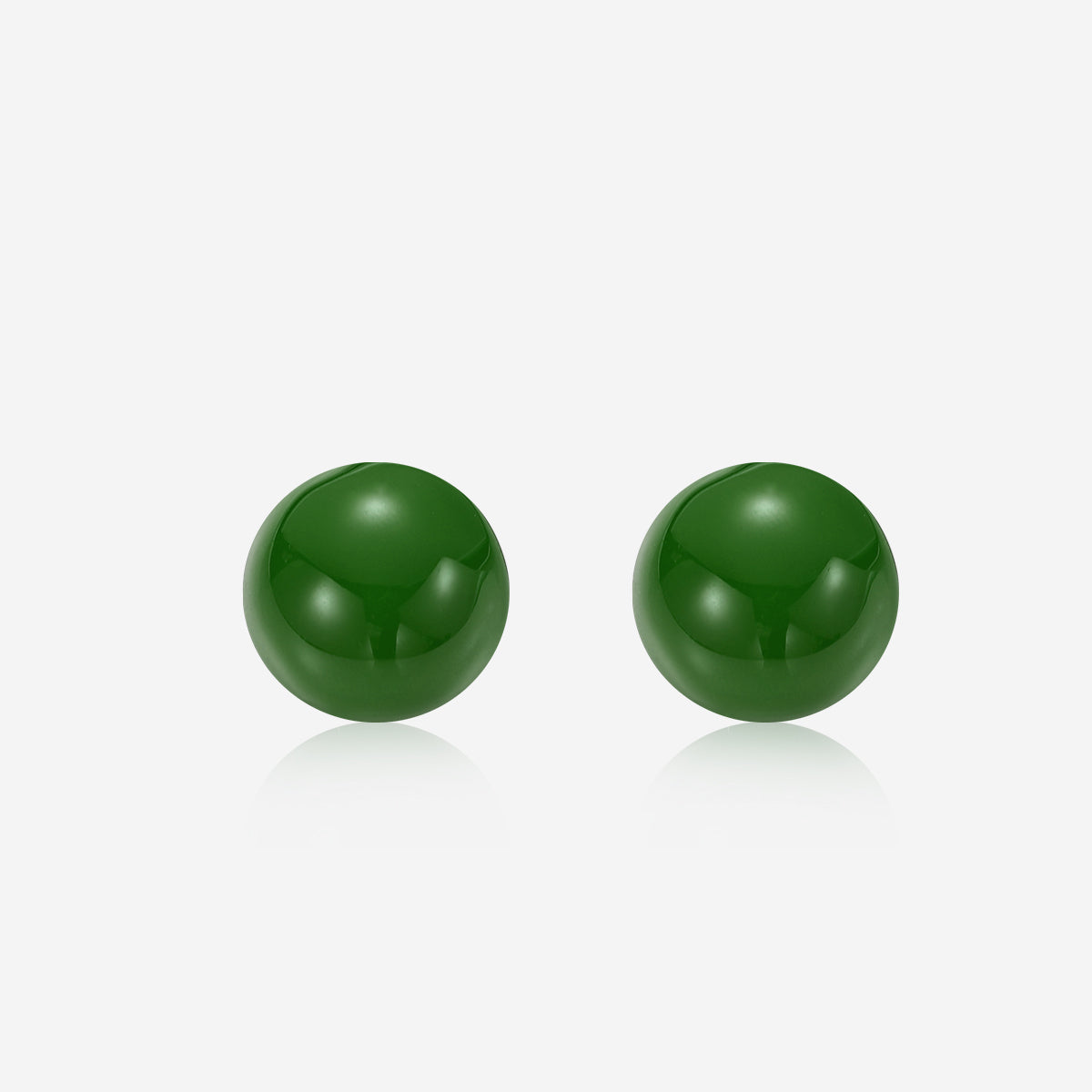 ENVYOU Glazed Semi-round Stud Earrings