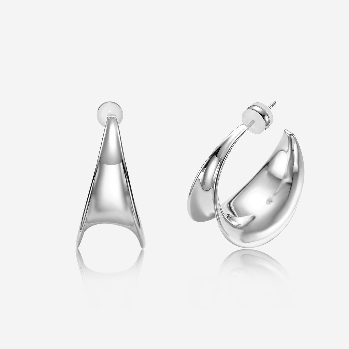 ENVYOU Chunky C-shaped Earrings