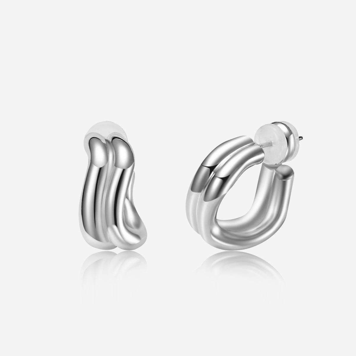 ENVYOU Irregular Ripple Stud Earrings