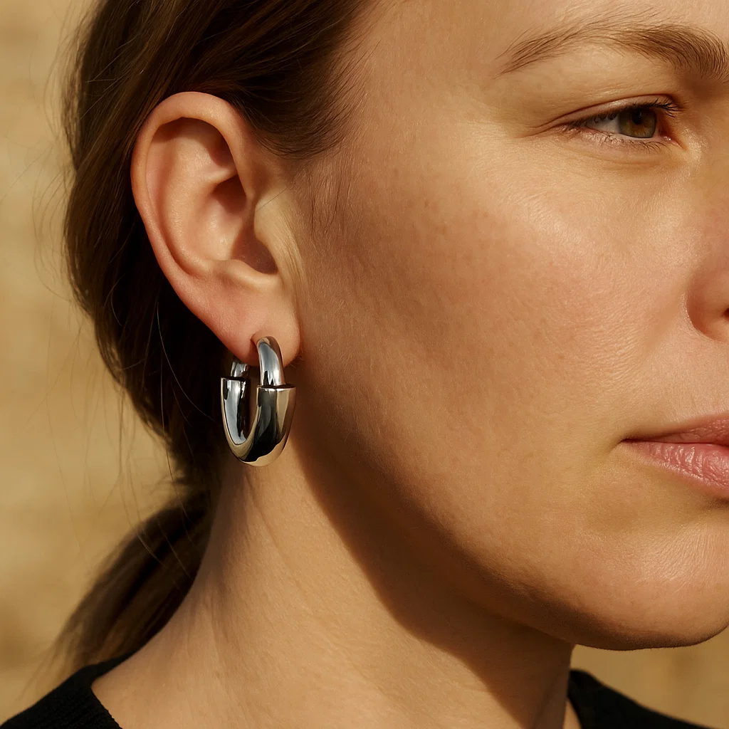 ENVYOU Chunky Hoop Earrings