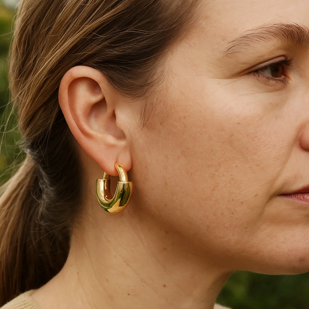 ENVYOU Chunky Hoop Earrings