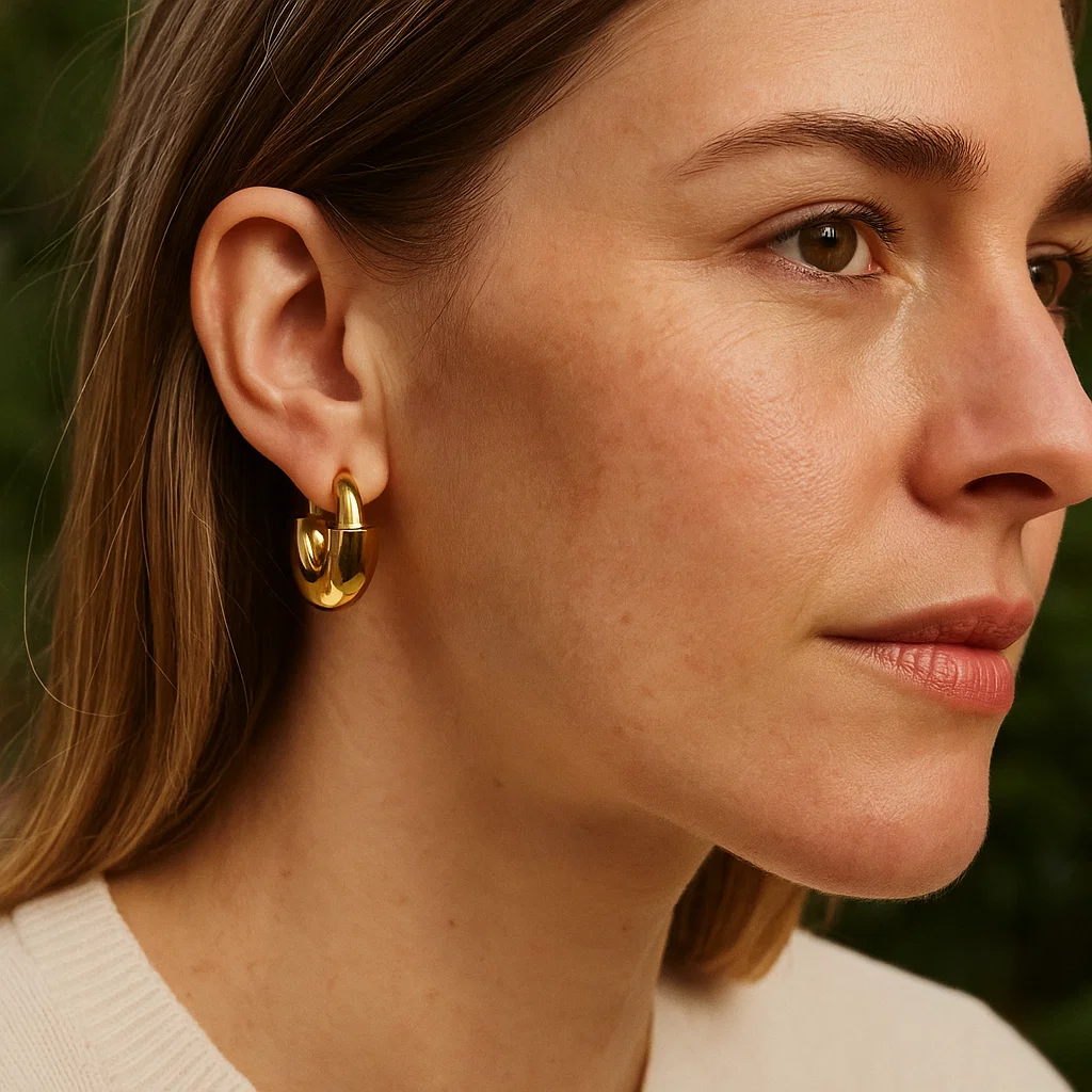 ENVYOU Chunky Hoop Earrings