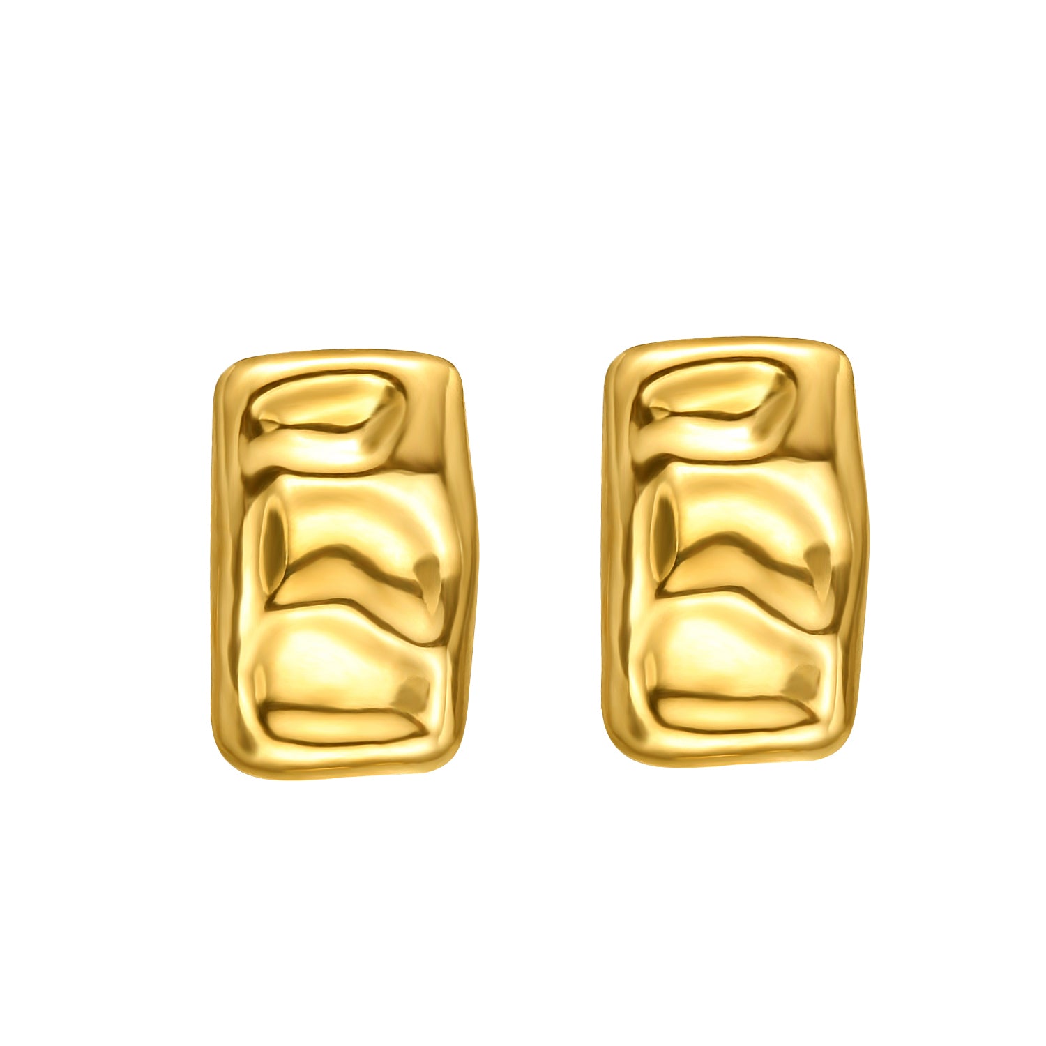 ENVYOU Geometric Rectangle Stud Earrings