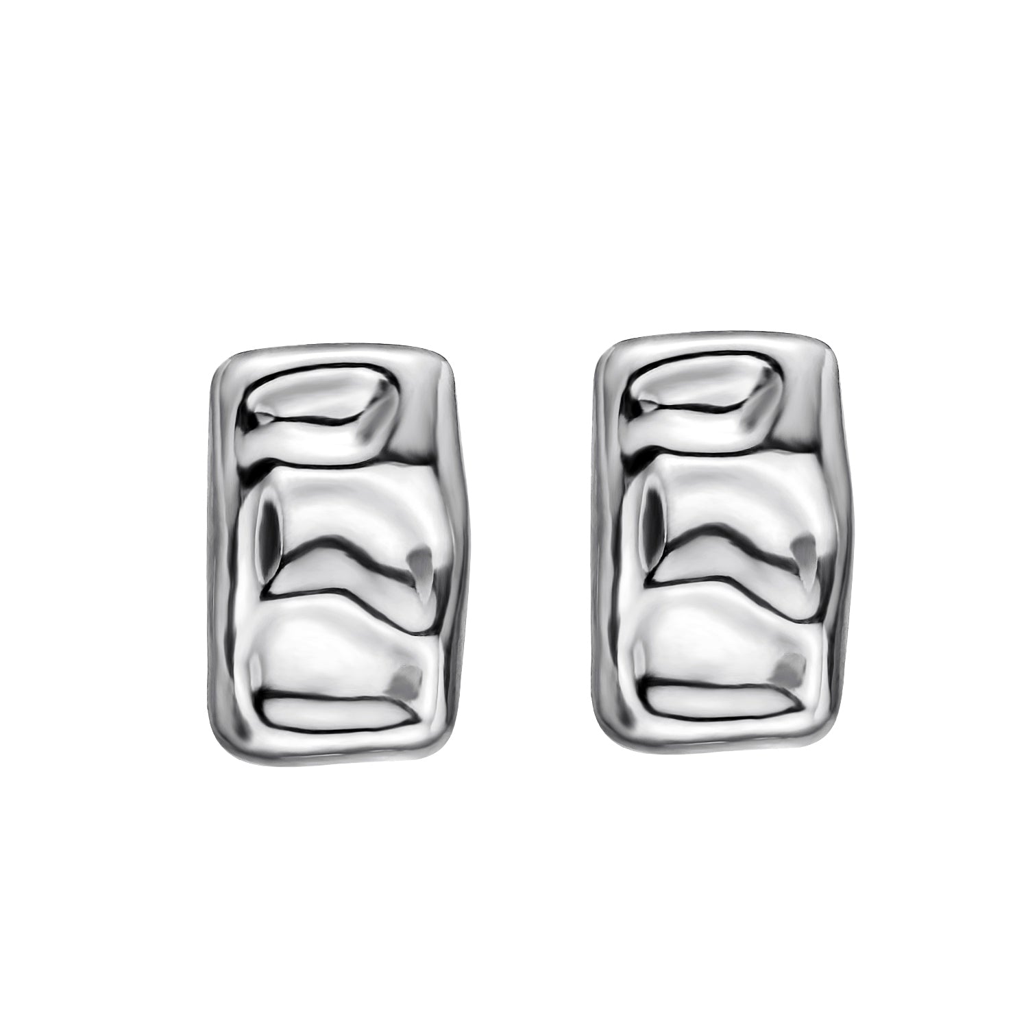 ENVYOU Geometric Rectangle Stud Earrings